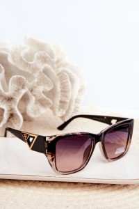 Women's Sunglasses with Decorative Details UV400 Brown-OK.32328