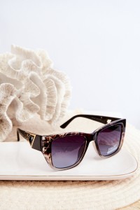 Women's Sunglasses with Decorative Details UV400 Brown-OK.32329