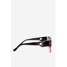 Women's Sunglasses With Ornamental Details UV400 Black-Pink-OK.32330