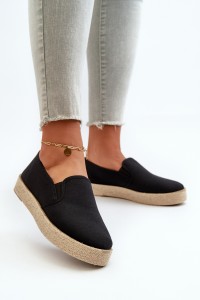 Moteriškos juodos spalvos espadrilės-24TX02-7698 BLACK