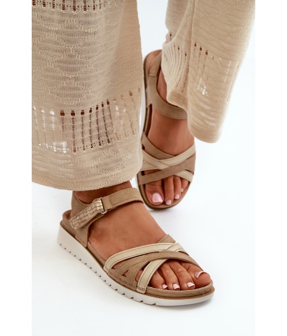 Patogūs ir lengvi moteriški sandalai Inblu-CN000041 SABBIA