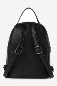 Women's Small Faux Leather Backpack NOBO BAGP230-K020 Black-BAGP230-K020 CZARNY