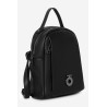 Women's Small Faux Leather Backpack NOBO BAGP230-K020 Black-BAGP230-K020 CZARNY