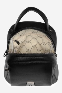 Women's Small Faux Leather Backpack NOBO BAGP230-K020 Black-BAGP230-K020 CZARNY