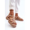 Smėlio spalvos moteriški romėniški sandalai-TV_N75-4 BEIGE
