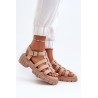 Smėlio spalvos moteriški romėniški sandalai-TV_N75-4 BEIGE