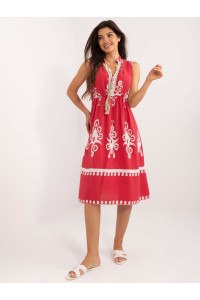 Raudona vasariška suknelė-DHJ-SK-12616.13