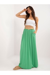 Žalias ilgas sijonas su diržu-DHJ-SD-6378.45