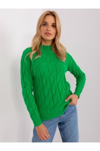 Žalias megztinis su pynėmis-AT-SW-2235.00P