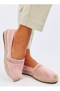 Rožinės zomšinės espadrilės ETANCE PINK-KB 8221