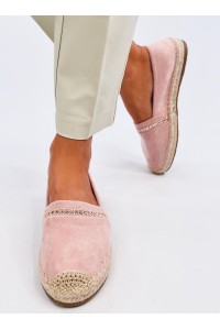 Rožinės zomšinės espadrilės ETANCE PINK-KB 8221