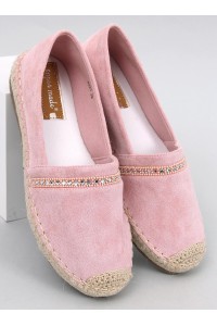 Rožinės zomšinės espadrilės ETANCE PINK-KB 8221