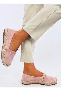 Rožinės zomšinės espadrilės ETANCE PINK-KB 8221