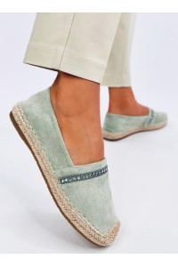 Pistacijų spalvos zomšinės espadrilės ETANCE GREEN-KB 8221