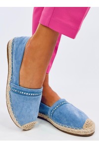 Mėlynos zomšinės espadrilės ETANCE BLUE-KB 8221