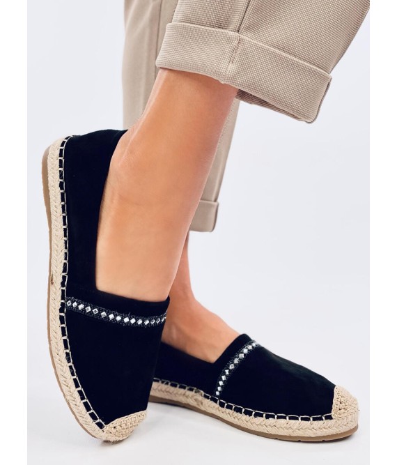 Juodos zomšinės espadrilės ETANCE BLACK-KB 8221