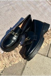 Madingi moteriški loaferiai-GQ8-010 BLACK