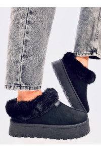 Trumpi UGG stiliaus batai su kailiuku YOGI BLACK-KB VL245P