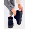 Trumpi UGG stiliaus batai su kailiuku YOGI BLACK-KB VL245P