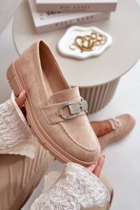 Madingi rusvi moteriški batai-23003 BEIGE