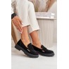 Moteriški juodi perforuoti loaferiai-TL271N BLACK