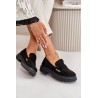 Moteriški juodi perforuoti loaferiai-TL271N BLACK