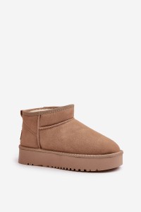 Natūralios odos zomšiniai UGG stiliaus žieminiai batai-NN604 KHAKI