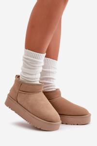 Natūralios odos zomšiniai UGG stiliaus žieminiai batai-NN604 KHAKI