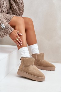 Natūralios odos zomšiniai UGG stiliaus žieminiai batai-NN605 KHAKI