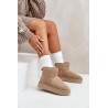 Natūralios odos zomšiniai UGG stiliaus žieminiai batai-NN605 KHAKI