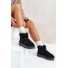 Natūralios odos zomšiniai UGG stiliaus žieminiai batai-NN605 BLACK