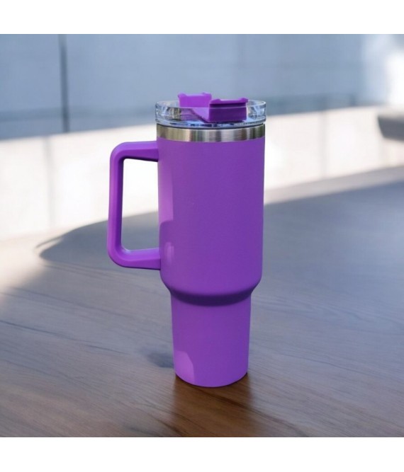 Didelis terminis puodelis su rankenėle ir šiaudeliu THERMOS 1L PUURINIS TAURAS11-CUP11