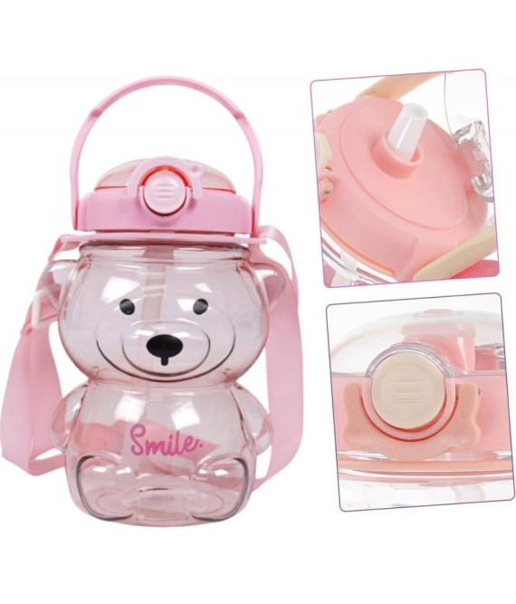 Vaikiška žaisminga gertuvė SWEET BEAR PINK 1000 ML BD27-BD27