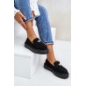 Moteriški juodi loaferiai ant platformos-6680 BLACK