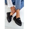 Moteriški juodi loaferiai ant platformos-6680 BLACK