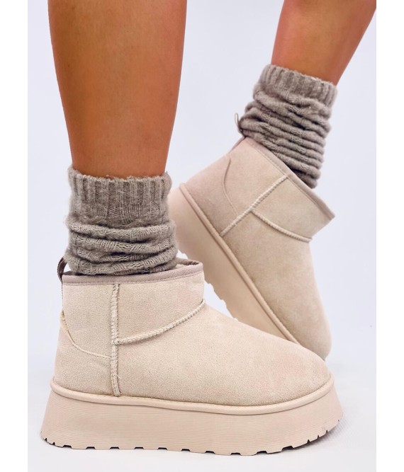 UGG stiliaus trumpi žieminiai batai RODMANS BEIGE-KB JD-2