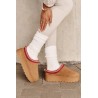 Moteriški UGG stiliaus batai ant platformos-20219-4B CAMEL