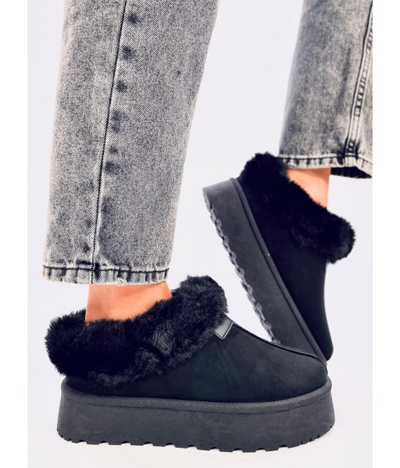 Trumpi UGG stiliaus batai su kailiuku YOGI BLACK-TV_VL245P BLACK