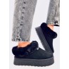 Trumpi UGG stiliaus batai su kailiuku YOGI BLACK-TV_VL245P BLACK