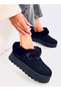 Trumpi UGG stiliaus batai su kailiuku YOGI BLACK-TV_VL245P BLACK