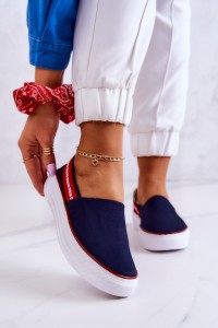 Tamsiai mėlyni bateliai-JJ276009 NAVY/RED