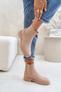 Moteriški guminiai batai su elastingu aulu-2781 BEIGE