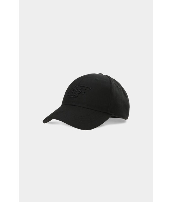 Dangtelis su krašteliu 4F STRAPBACK Unisex juodas 4FWAW24ACABU314-20S-CABU314-20S