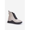 Leather Wedge Ankle Boots D&A MR880-137 Light Gray-MR880-137 L.GREY