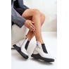 Leather Wedge Ankle Boots D&A MR880-137 Light Gray-MR880-137 L.GREY