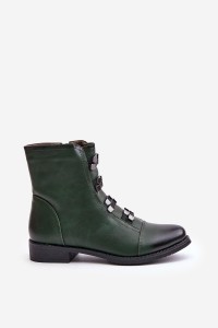 Insulated Women's Zip Boots Green Evalith-ASA62-30 ZIELONY