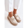 Zazoo 20174 Leather Elegant Flat Shoes For Women Beige-20174 V.TAUPE+ZŁ