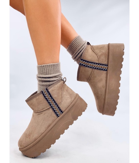 UGG stiliaus žieminiai batai ant platformos WEYAN KHAKI-KB Y-50