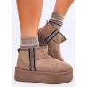 UGG stiliaus žieminiai batai ant platformos WEYAN KHAKI-KB Y-50