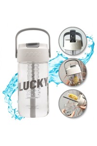 Butelis, vandens butelis su krepšeliu ir šiaudeliu 800 ML Lucky BD36-BD36